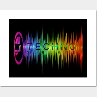 Techno Geek EDM Equalizer Sound Posters and Art